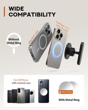 PHCOHIDO wide compatibility with MagSafe iPhones ensures easy mounting.