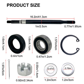 RXV axle shaft length 16.2 inches demonstrates precise fitment for EZGO models