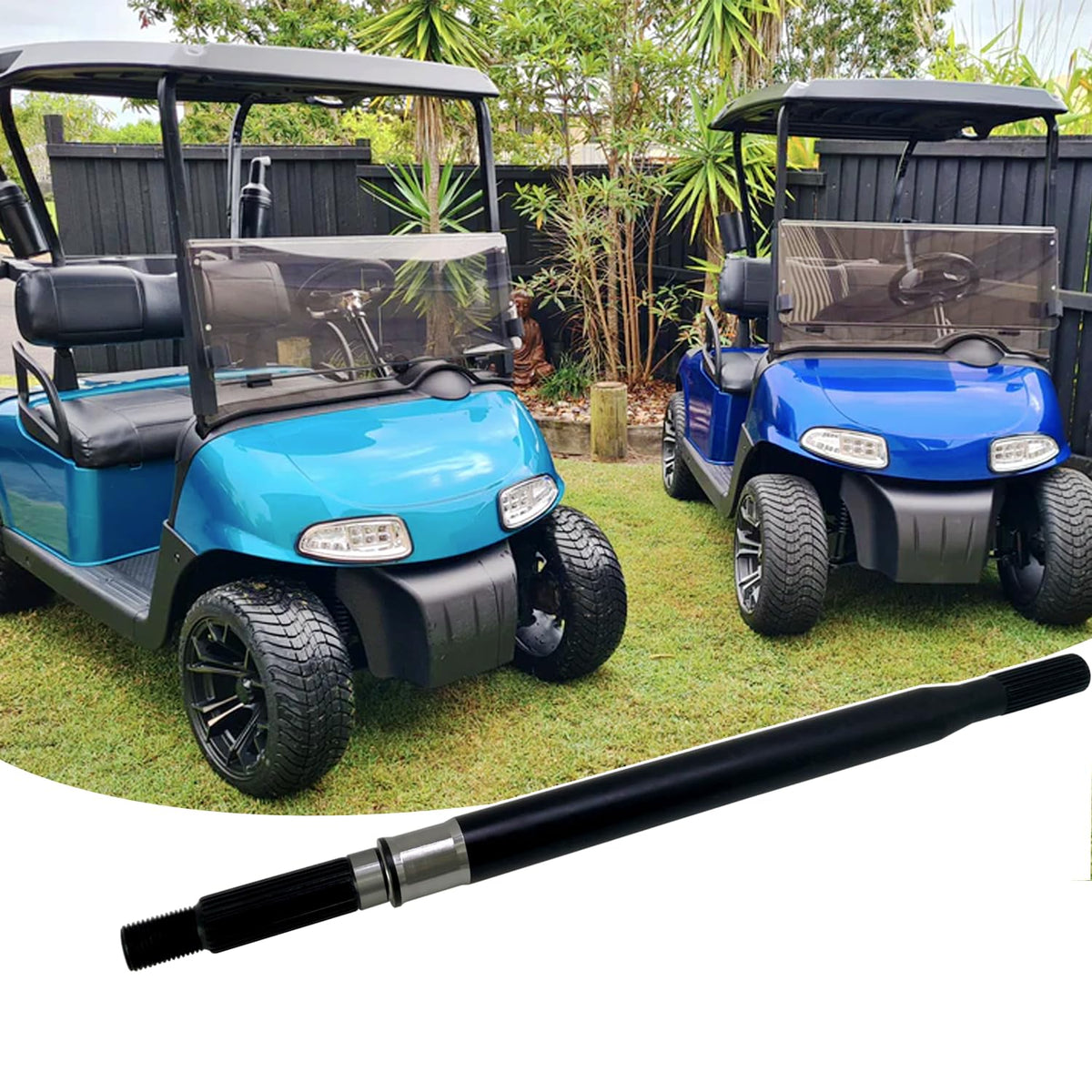 One-piece axle shaft design reduces vibration for a smoother ride