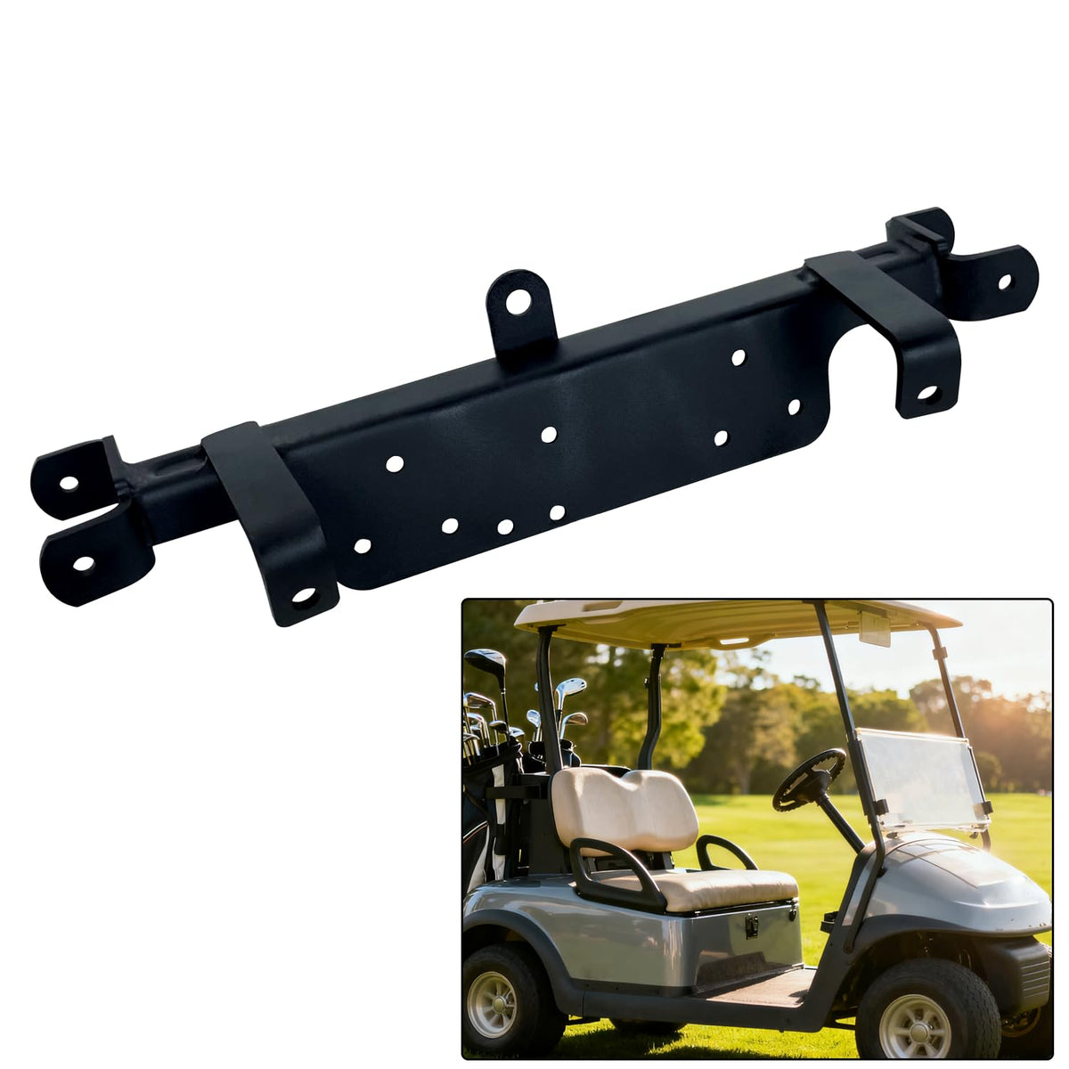 Phoddar weldment used on EZGO TXT to stabilize ride on uneven surfaces.