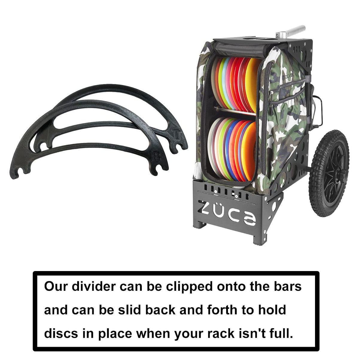 PIAOLGYI Zuca cart divider clipped on upper position to keep discs organized