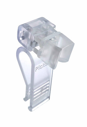 Pickclub clip-on golf club holder secures irons and woods on the bag.