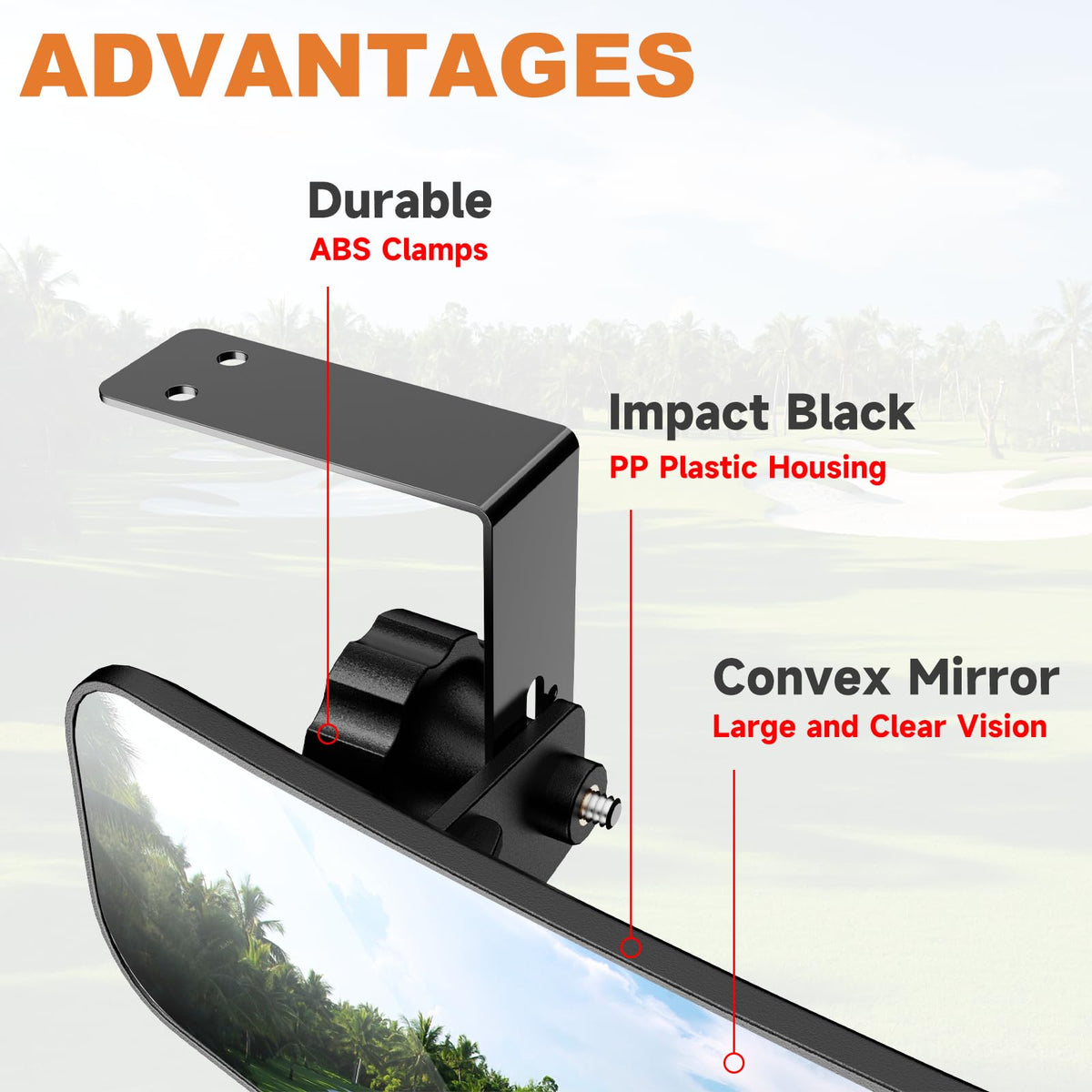 Durable PP and ABS housing resists impact for long-term use