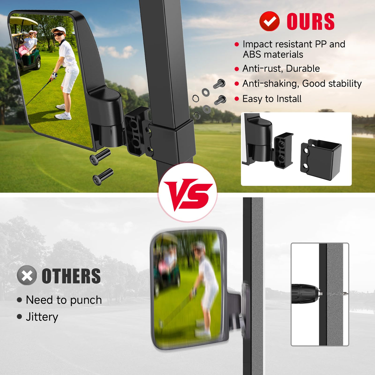 Piclafe HD convex glass provides clearer, distortion-free viewing.