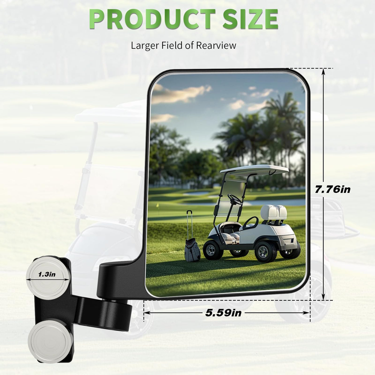 Piclafe ABS housing mirror with HD convex glass for durable use