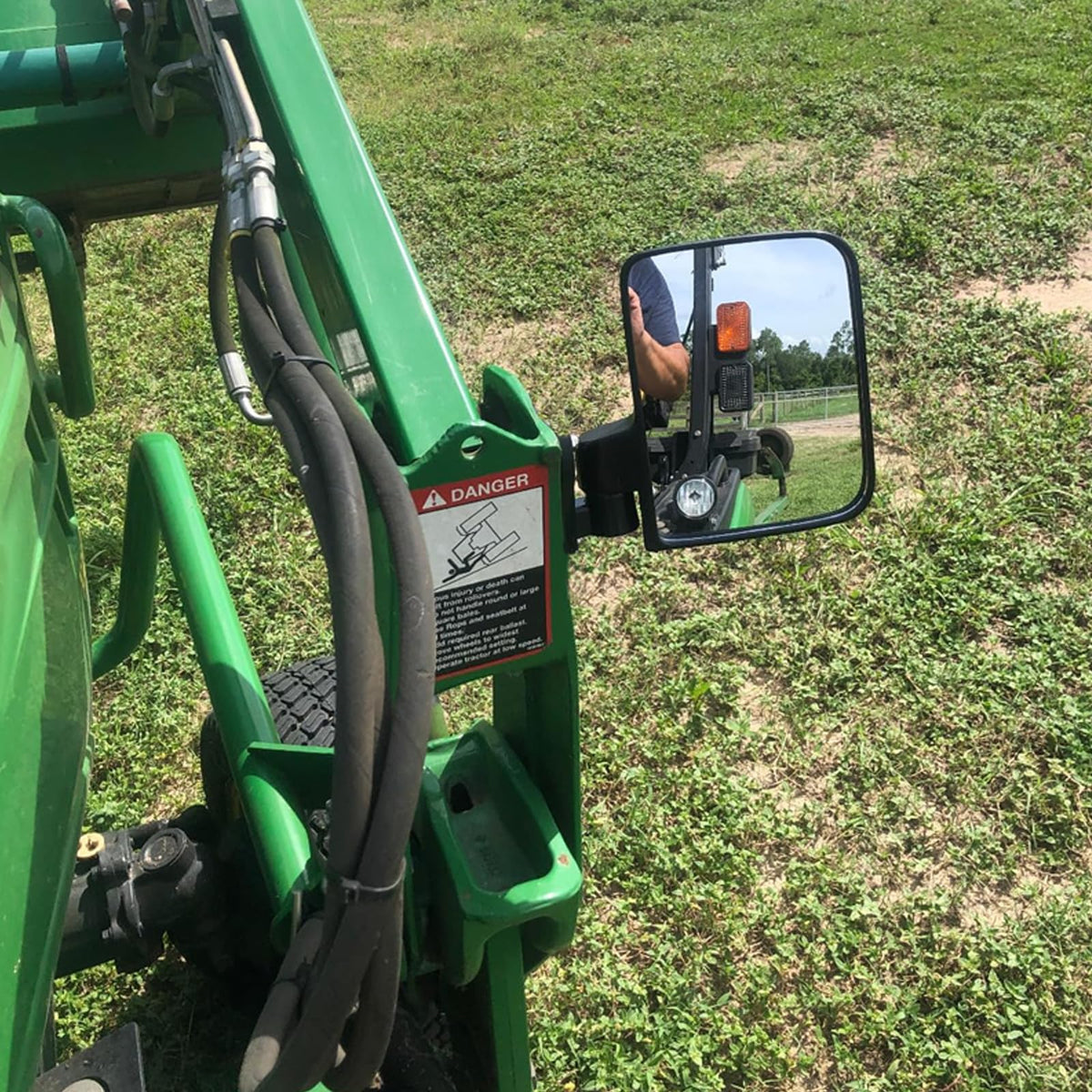Piclafe mirrors suited for golf carts, tractors, and lawn mowers