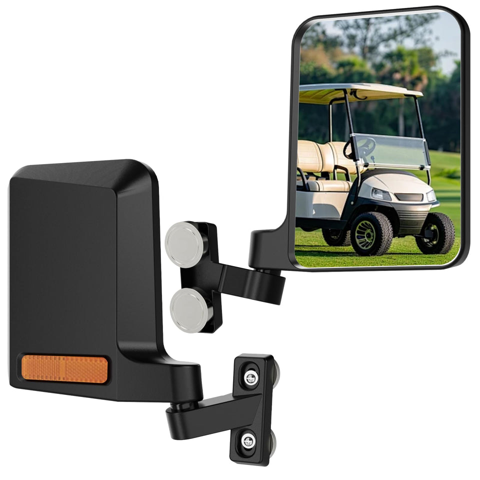 Piclafe universal magnetic side mirrors for wide rear visibility on golf carts