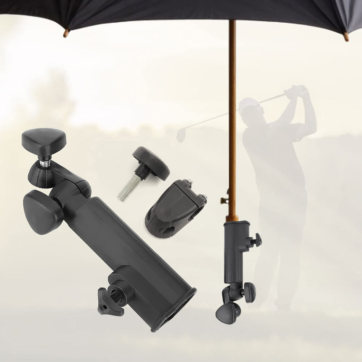Pilipane umbrella holder clip-on chair handle keeps shade within reach