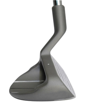 Pinemeadow Chipper with offset hosel emphasizes hands ahead at address.