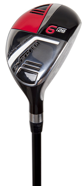 Pinemeadow Golf Excel EGI 3-hybrid 19-degree loft for forgiving long approaches.