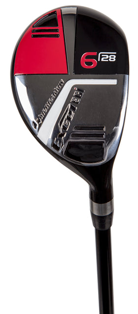 Pinemeadow Golf Excel EGI 6-hybrid 28-degree loft supports consistent turf interaction.