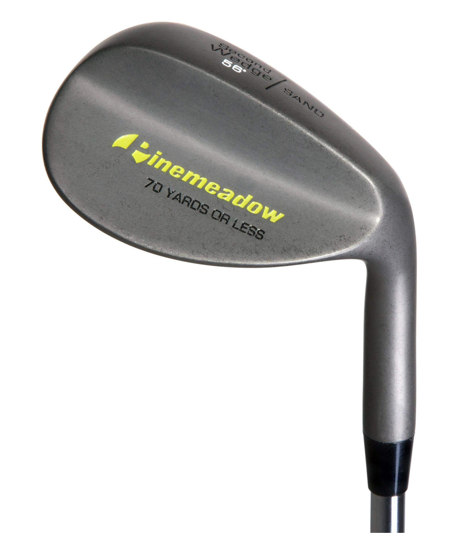 Pinemeadow Golf Men's 56-degree steel wedge with a large face for easier greenside control.