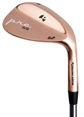 Pinemeadow Golf Pre Copper Wedge with wide sole for forgiveness on tight lies.