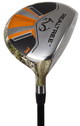 Pinemeadow Golf Realtree Xtra 3 Wood face detail for versatile lies.