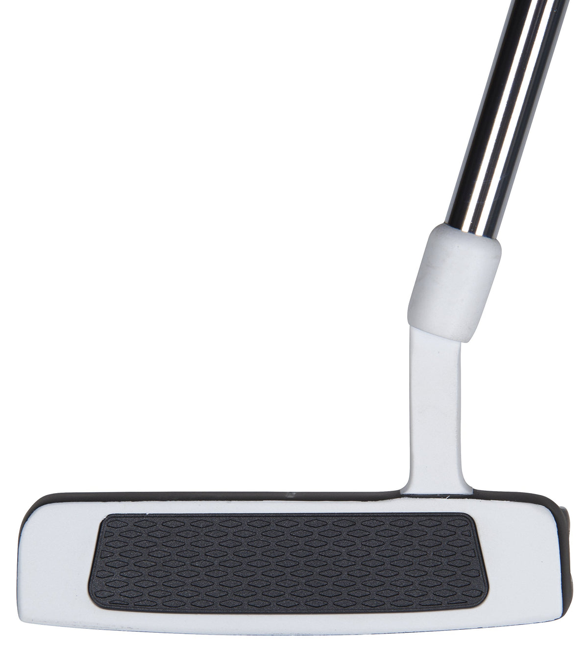 Pinemeadow Golf Site 4 Putter in hand on green ready-to-roll setup.