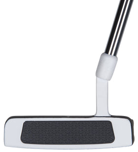 Pinemeadow Golf Site 4 Putter in hand on green ready-to-roll setup.