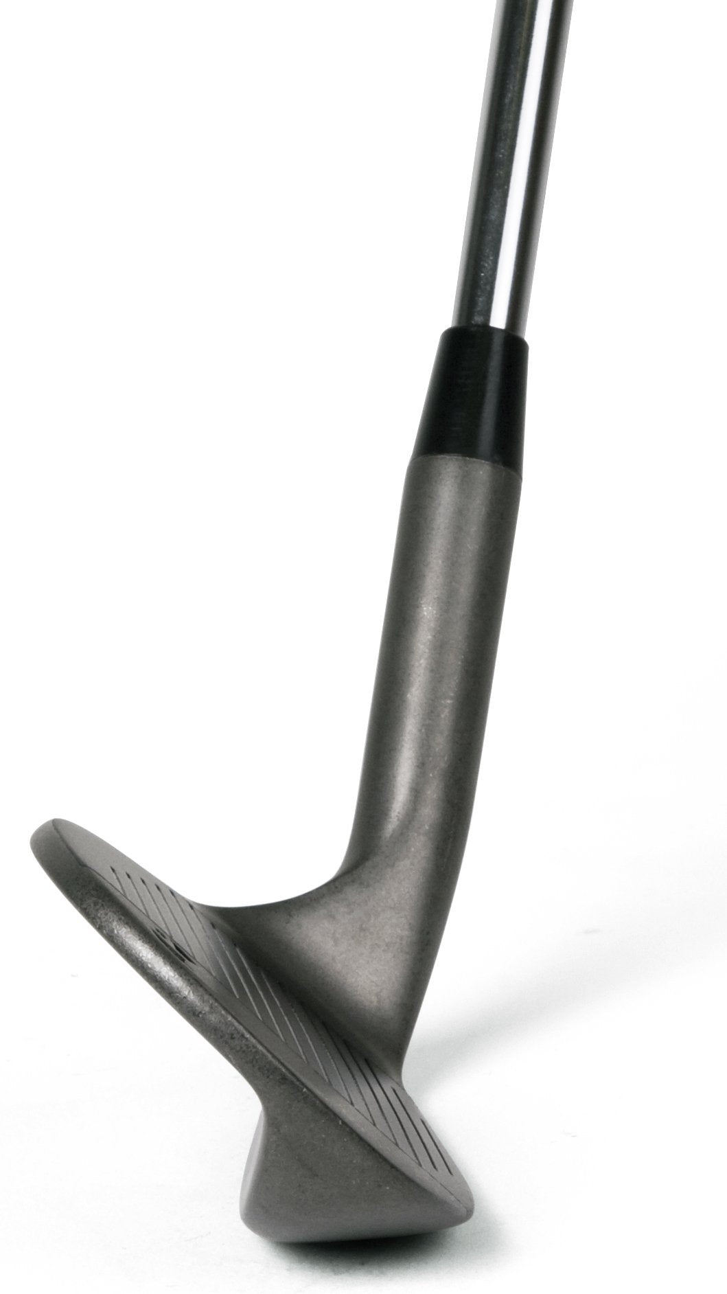 Pinemeadow Golf wedge sole detail shows wide bounce for versatile turf interaction.