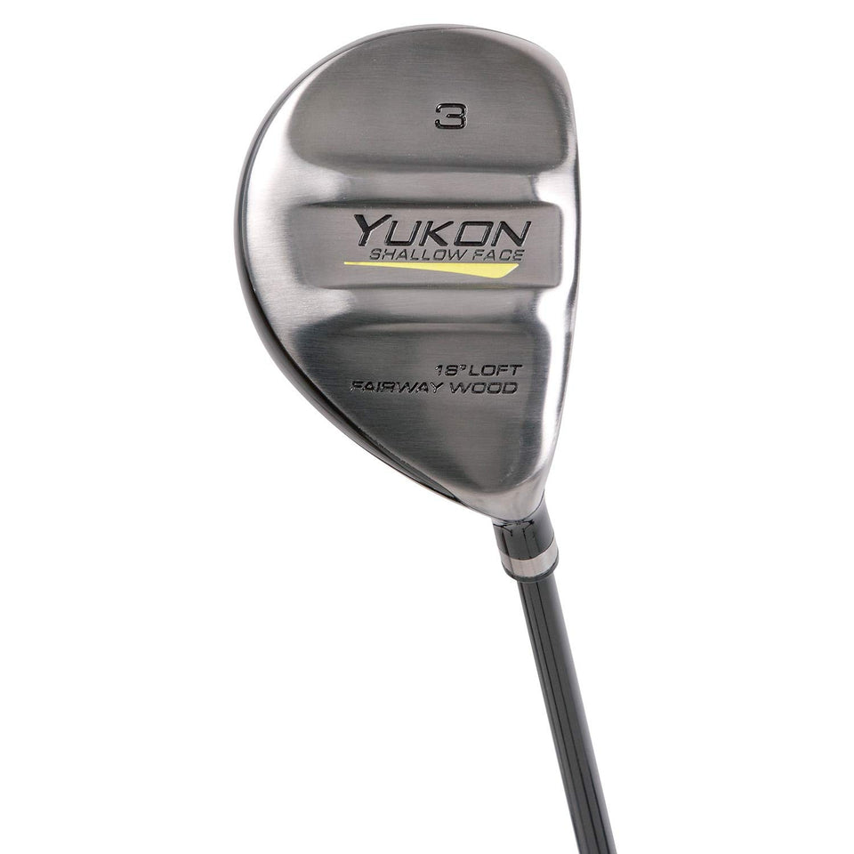 Pinemeadow Yukon 13+ fairway wood extended toe-to-heel length for a larger forgiving sweet spot