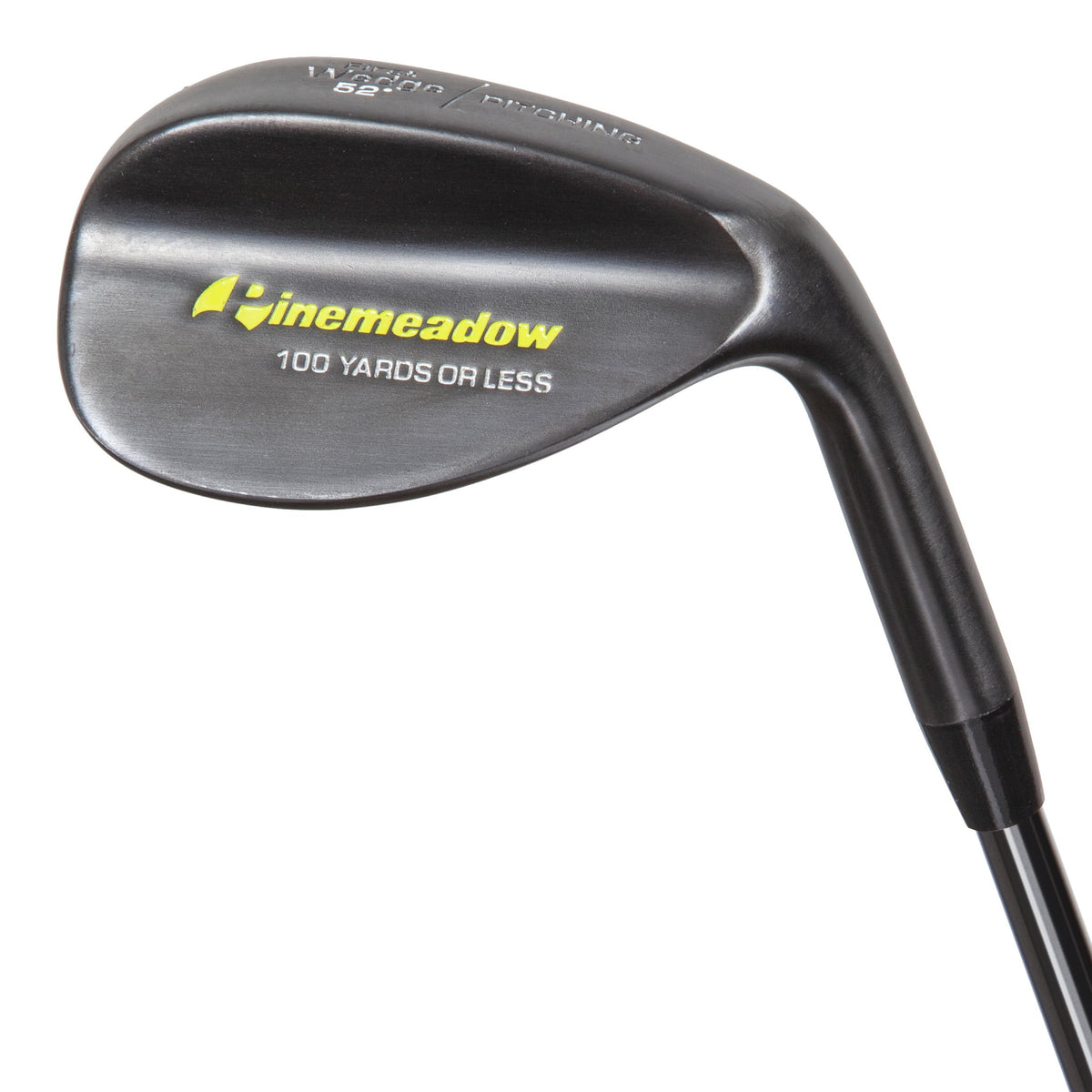 Pinemeadow MB Wedge 52° left showcasing large sweet spot for forgiving contact.