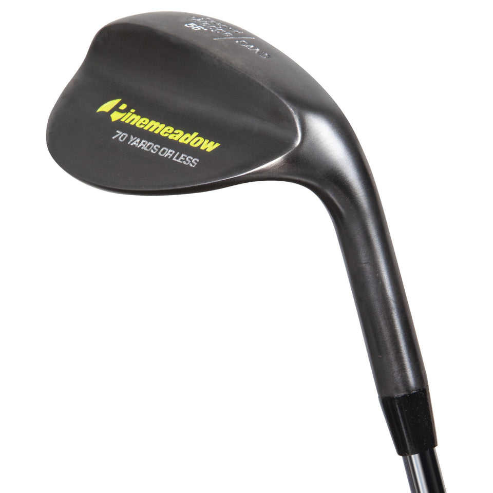Pinemeadow MB Wedge 56° left-hand sole close-up showing forgiveness in the sole area.