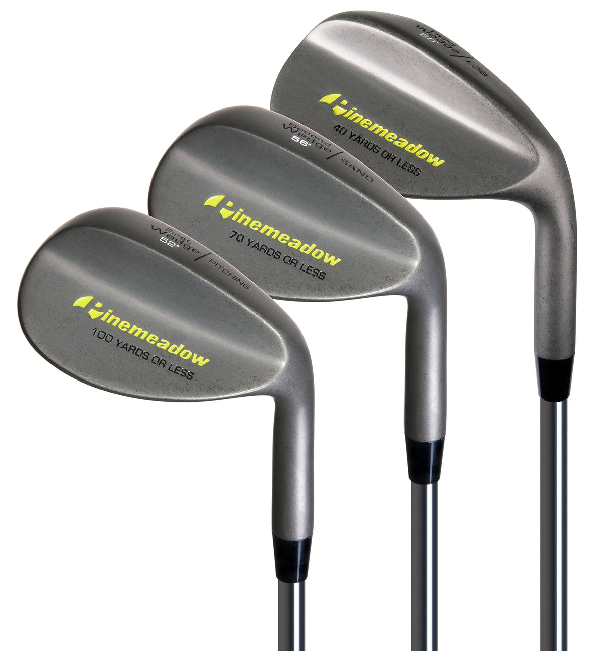 Pinemeadow MB 3 wedge 52° right-face highlighting forgiveness from tight lies.