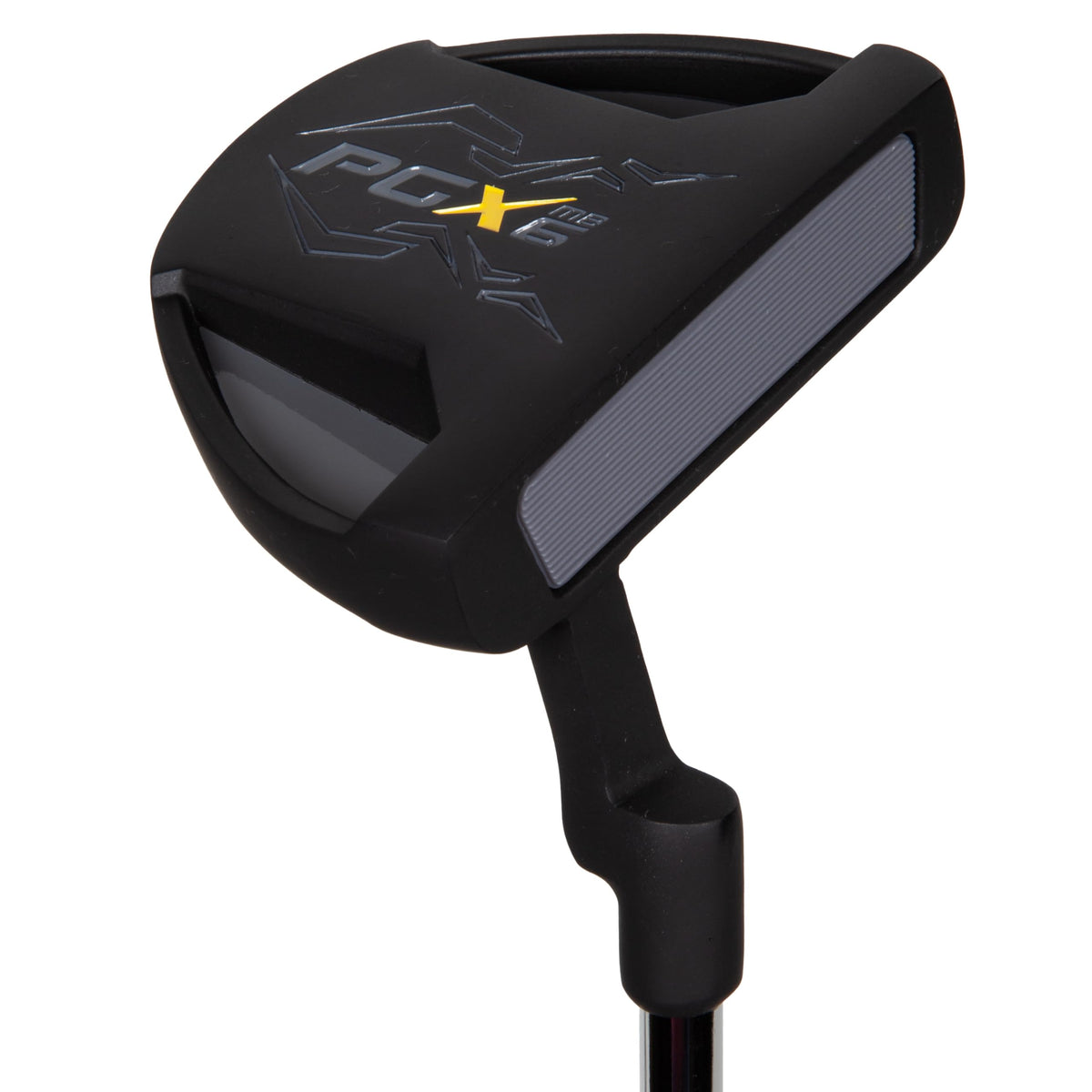 Pinemeadow PGX MB6 putter face closeup highlighting forgiving geometry.