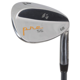 Pinemeadow Pre Wedge large face in action promoting versatility near the greens.