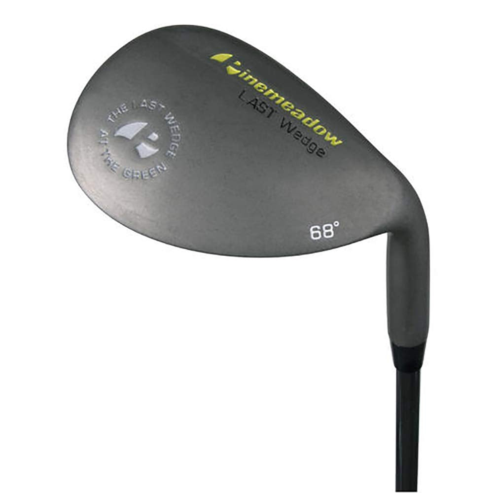 Pinemeadow Wedge left-handed 68-degree with a large sweet spot improves control on tough lies.