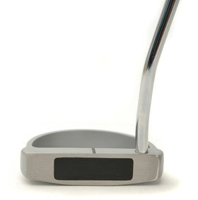 Pinemeadow Xeon M-3 putter face detail showcases smooth consistent roll potential.