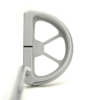 Pinemeadow Xeon M-3 putter top view highlights alignment line for precise setup.