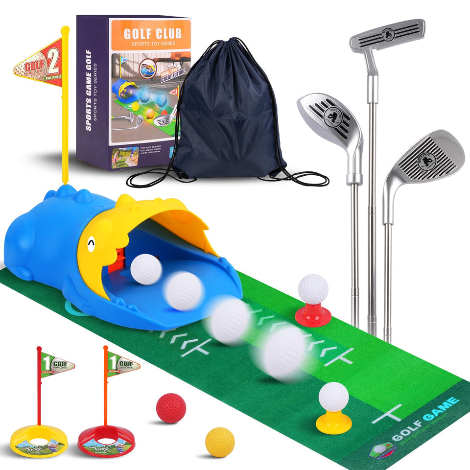 Pinkpeach Toddler Golf Set bag demonstrates easy storage and transport.