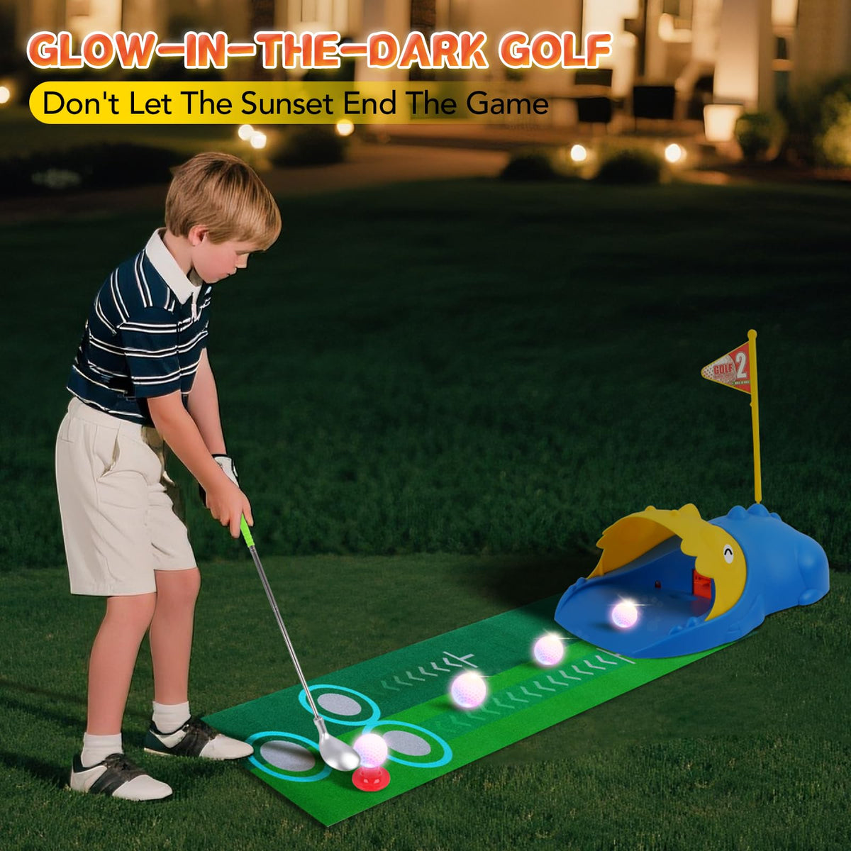 Pinkpeach tees help kids set up quick, repeatable shots.