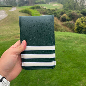 PINKTEE durable leather protector ensures long-lasting scorecard storage.