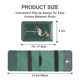 PINKTEE yardage-book cover fit with standard scorecards for easy organization.