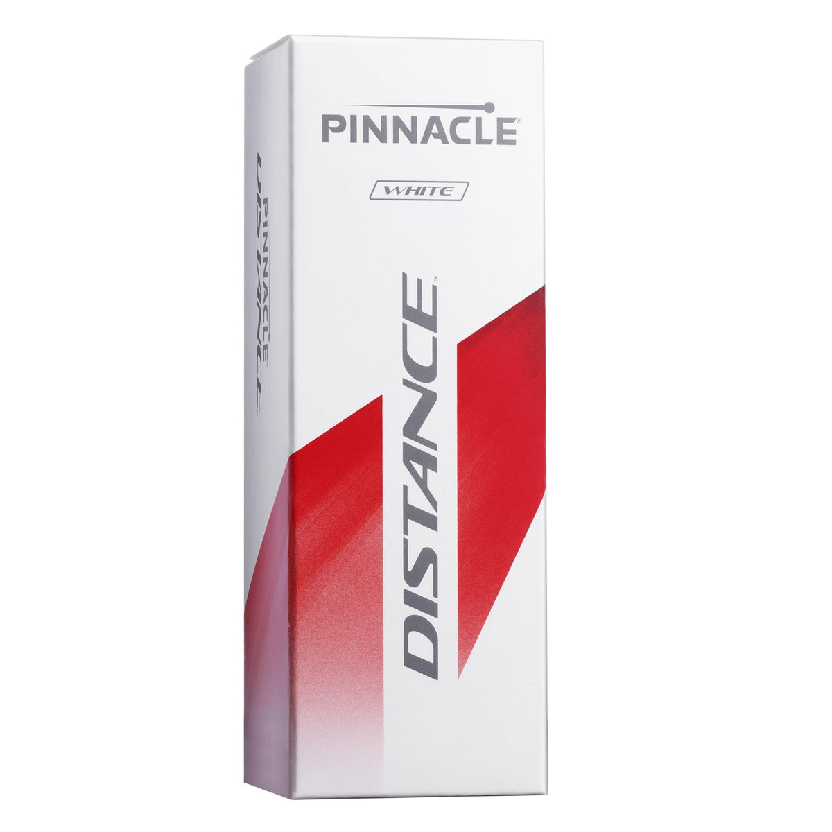 Pinnacle Distance White 15-Ball shows penetrating flight for longer drives.