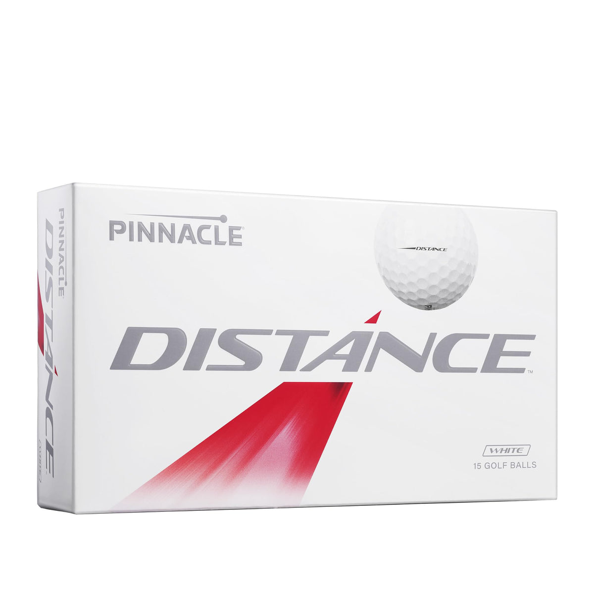 Pinnacle Distance White 15-Ball tee-shot distance potential, improves drives with high-energy core.