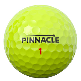 Pinnacle Distance Yellow 15-Ball core detail indicates high-energy design.