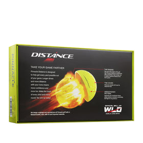 Pinnacle Distance Yellow 15-Ball flight in sky signals long carry potential.
