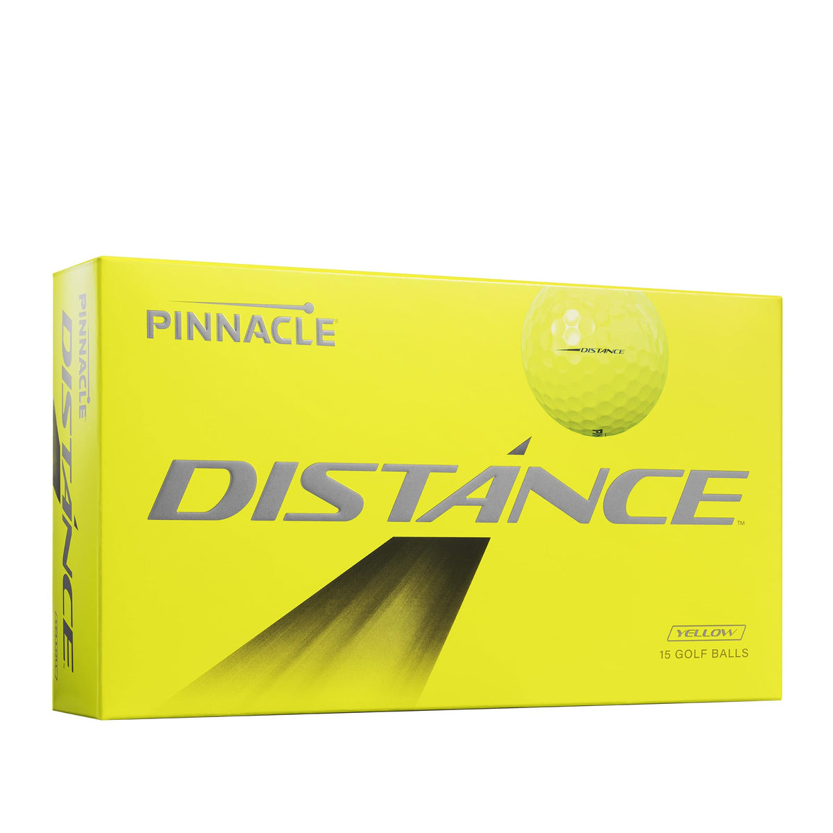 Pinnacle Distance Yellow 15-Ball front view shows visibility and distance potential.