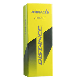 Pinnacle Distance Yellow 15-Ball side view highlights stable flight and control.