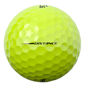 Pinnacle Distance Yellow 15-Ball soft-cover close-up demonstrates responsive feel.