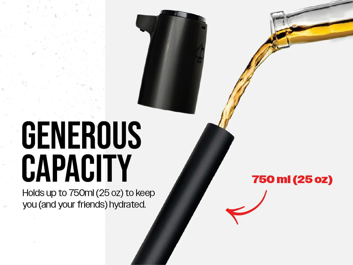 Pins & Aces LiquorStick 3.0: fits in every golf bag for easy carry.