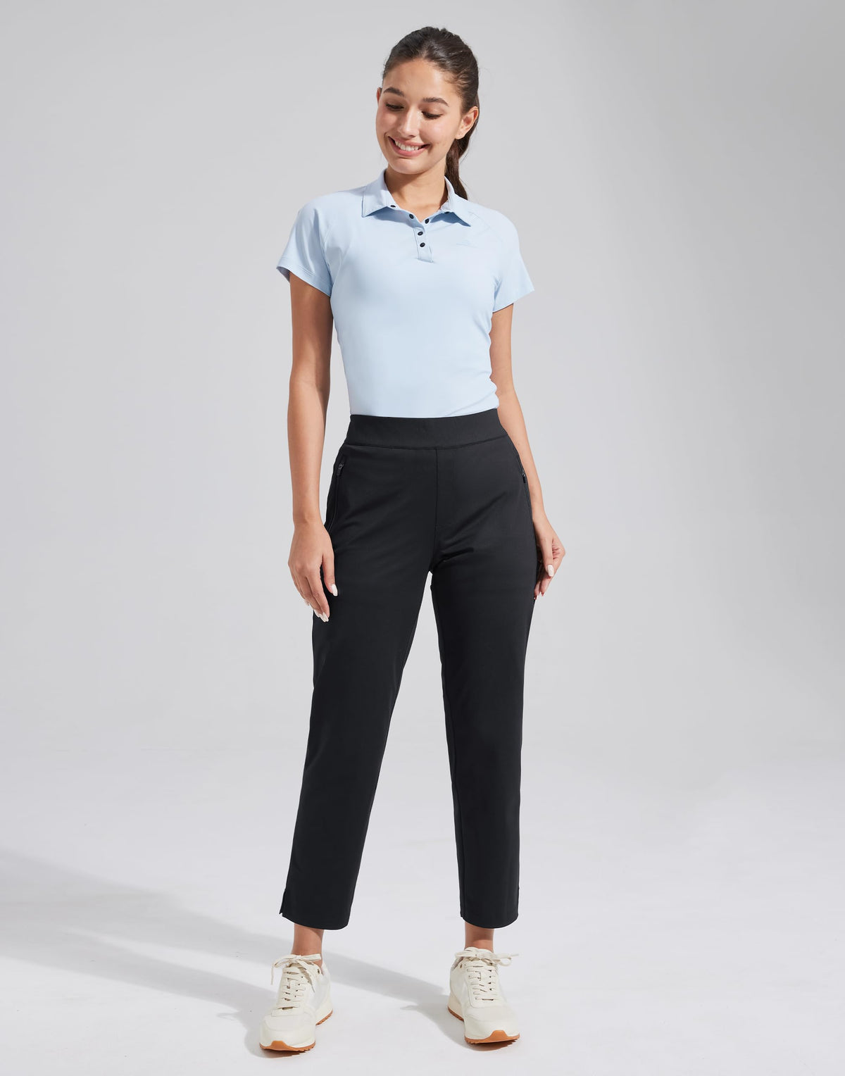 Pioneer Camp high-waisted golf pants offering tummy control and a flattering silhouette