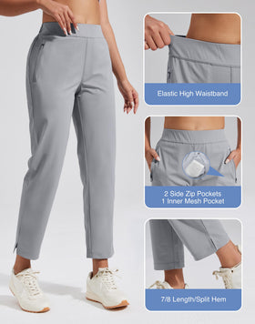 Pioneer Camp wrinkle-free light gray fabric keeps you polished all day.