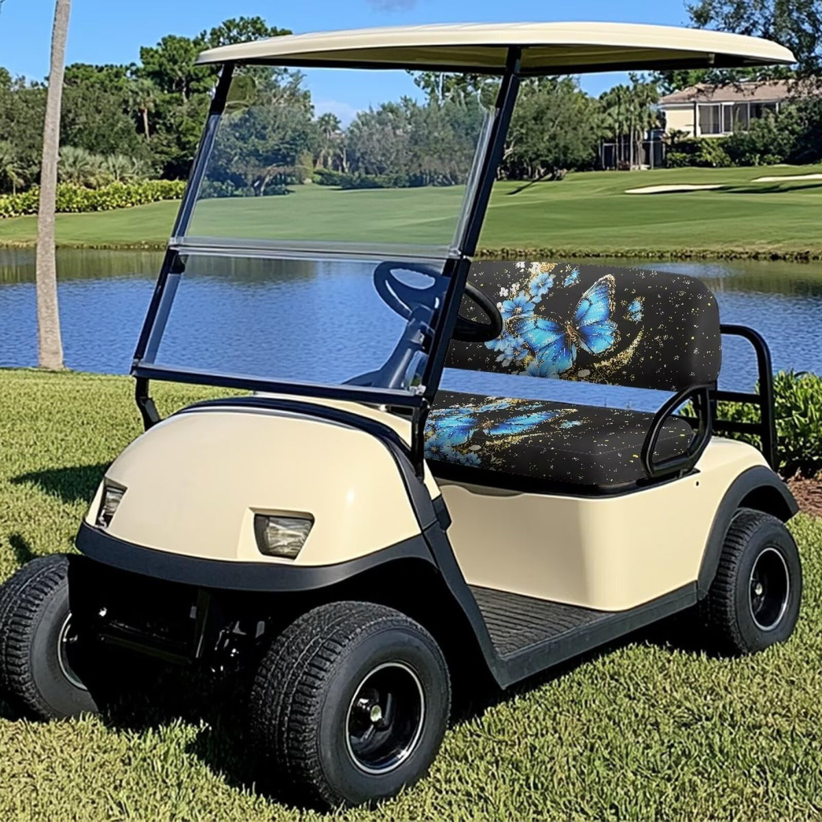 Pirexcny Starry Butterfly all-weather cover protects seats in sun or rain.