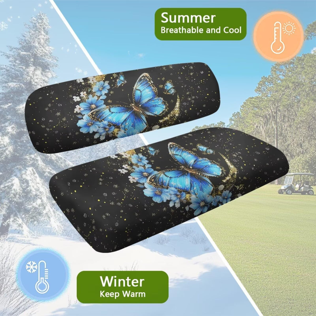Pirexcny Starry Butterfly wrap-around design stays in place through turns.