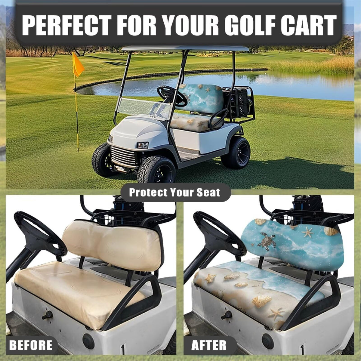 Pirexcny Turtle Shell 360 wrap-fit covers seats securely during turns.