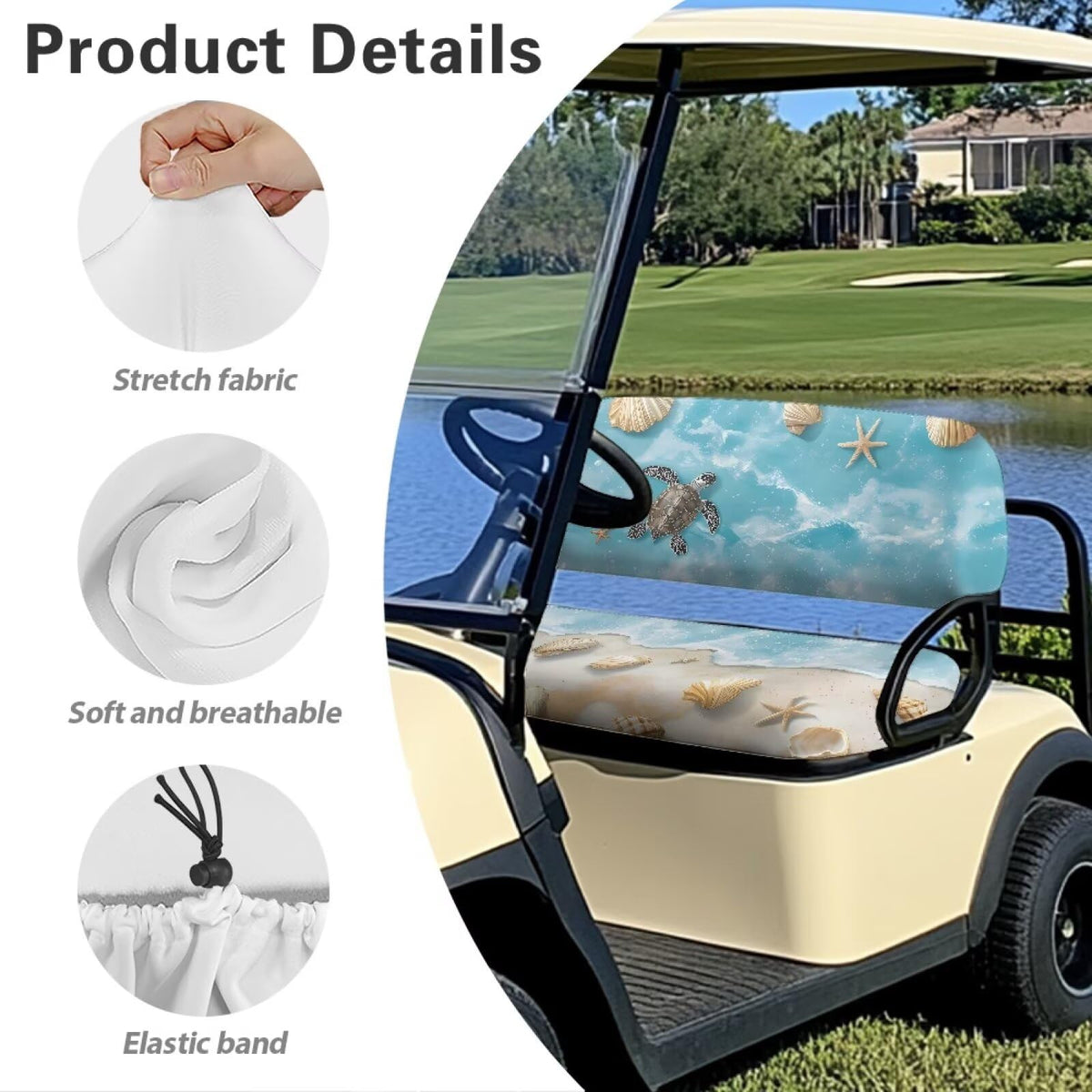 Pirexcny Turtle Shell universal fit suits most golf carts.