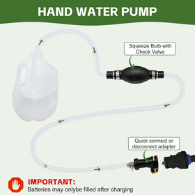 Pirjeco Squeeze Bulb in use shows effortless operation anywhere.