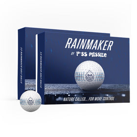 Piss Missile Rainmaker three-piece ball construction shown for versatile shot shaping